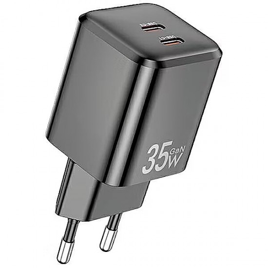 Charger Mobile Awei Gan 35W Type-C To Type-C Pd65-Eu Black